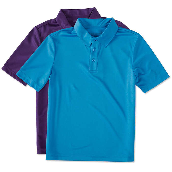 Port Authority Youth Silk Touch Performance Polo - Brilliant Blue