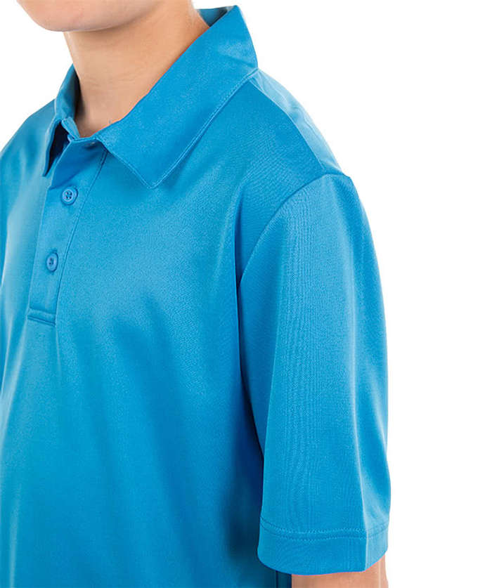 Port Authority Youth Silk Touch Performance Polo - Brilliant Blue