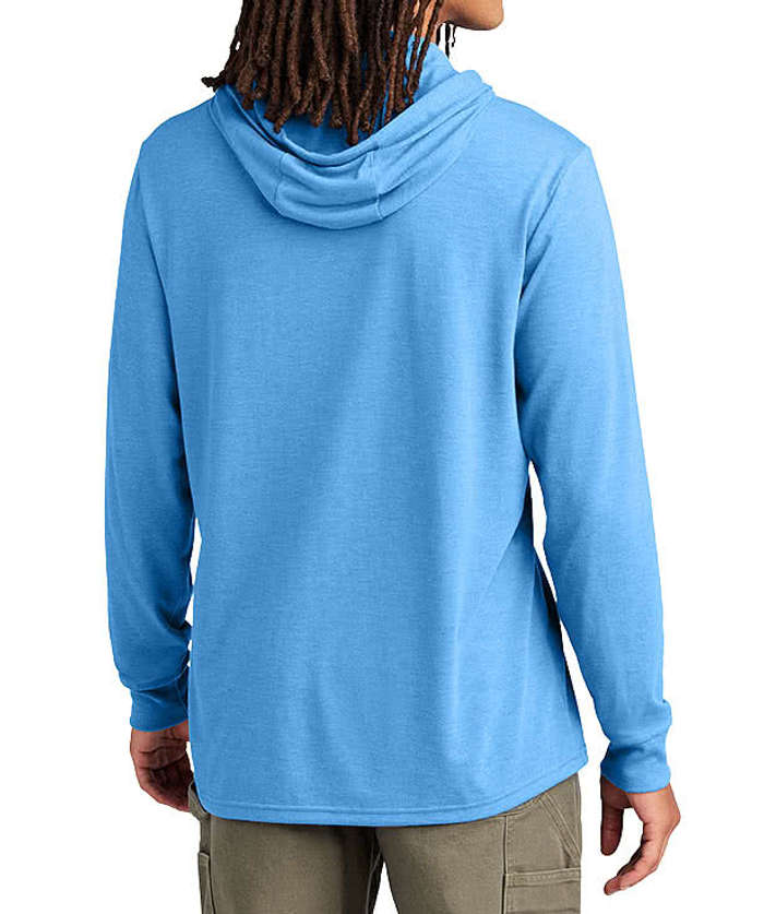 Allmade Tri-Blend Recycled Hooded Long Sleeve T-shirt - Azure Blue 4 Allmade Tri-Blend Recycled Hooded Long Sleeve T-shirt - Azure Blue