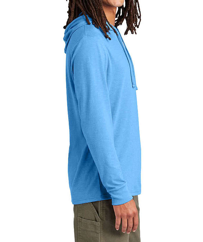 Allmade Tri-Blend Recycled Hooded Long Sleeve T-shirt - Azure Blue 5 Allmade Tri-Blend Recycled Hooded Long Sleeve T-shirt - Azure Blue