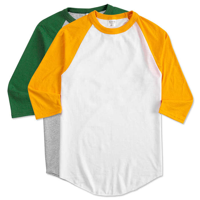 Augusta 50/50 Raglan T-shirt - White / Gold