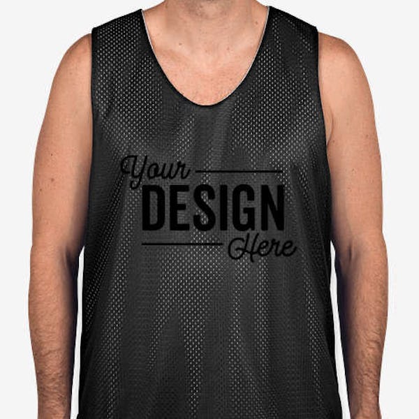 A4 Mesh Reversible Tank - Black / White
