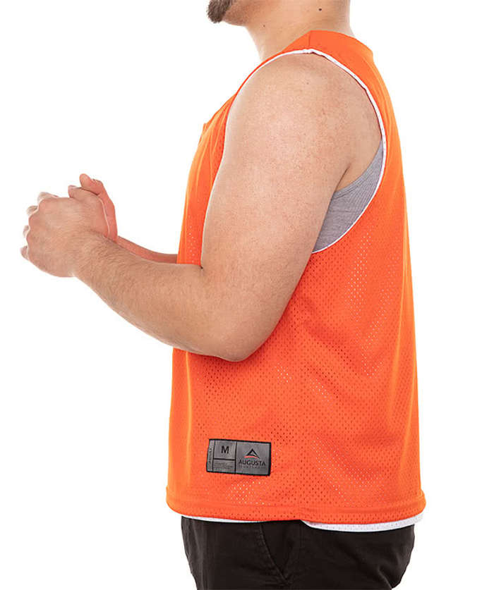 Augusta Mesh Reversible Pinnie - Graphite / White 5 Augusta Mesh Reversible Pinnie - Graphite / White