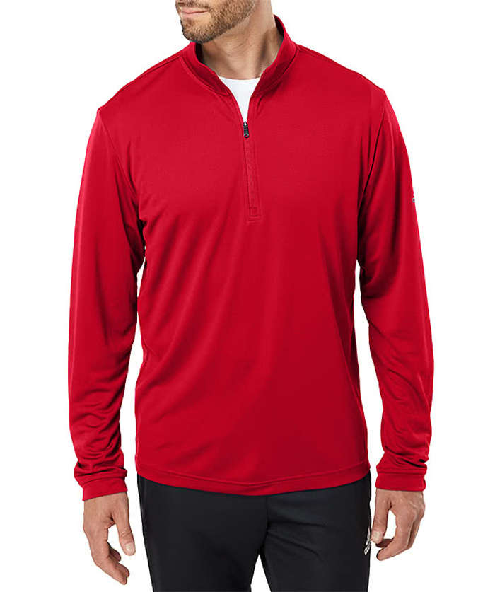 Adidas Recycled Lightweight Quarter Zip Sweatshirt - Power Red 3 Adidas Recycled Lightweight Quarter Zip Sweatshirt - Power Red