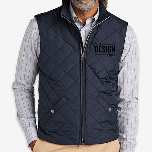 Brooks Brothers Quilted Soft Shell Vest - Night Navy