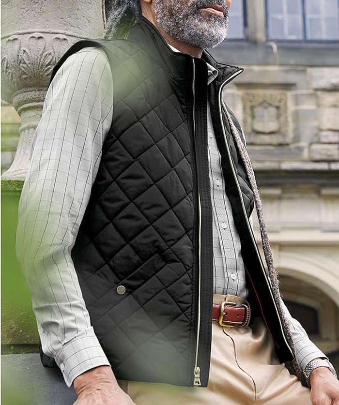 Brooks Brothers Quilted Soft Shell Vest - Night Navy