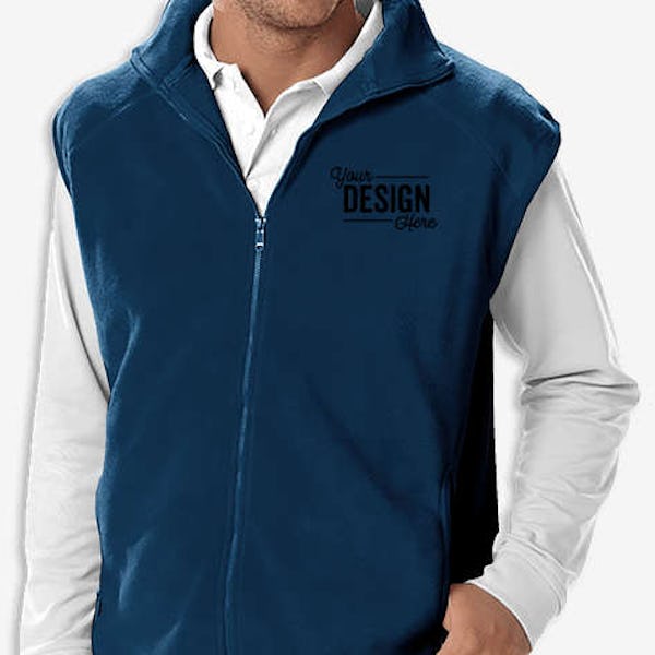 Blue Generation Full Zip Microfleece Vest - Polar Navy