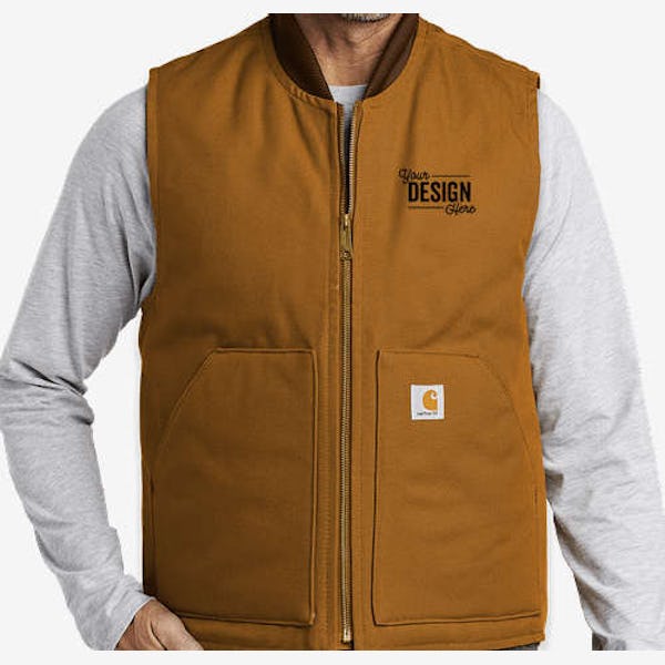 Carhartt Duck Traditional Vest - Embroidered - Carhartt Brown