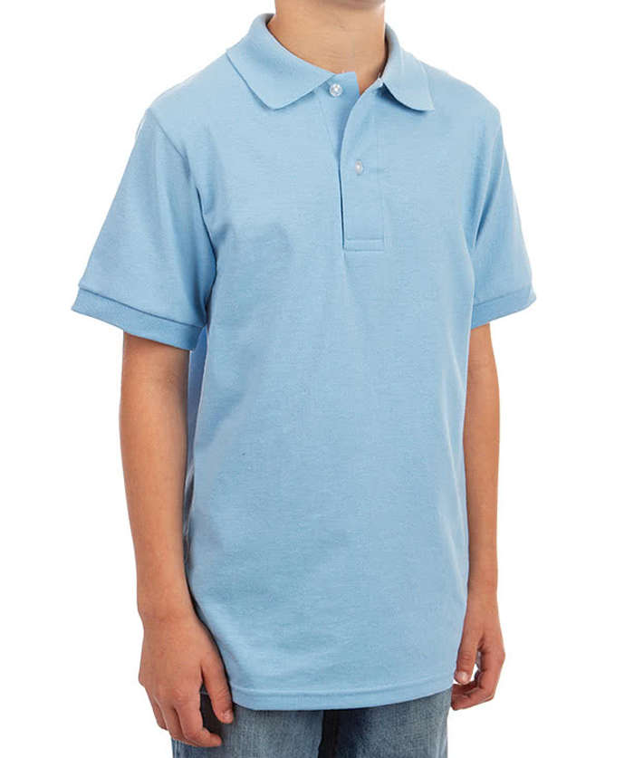 Jerzees Youth Spotshield 50/50 Jersey Polo - Light Blue