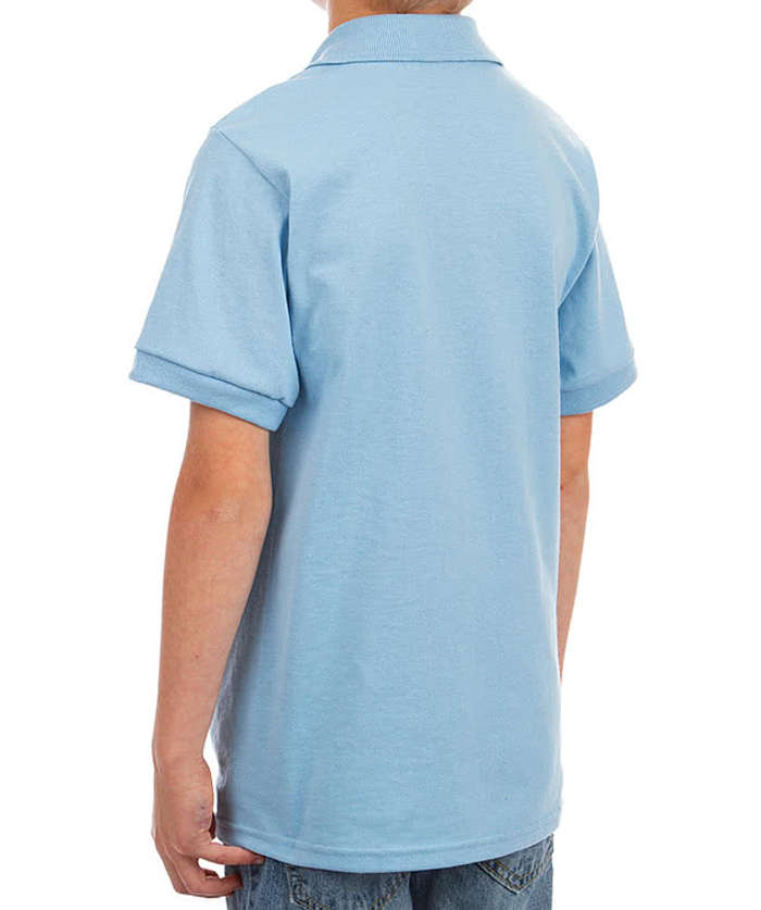 Jerzees Youth Spotshield 50/50 Jersey Polo - Light Blue