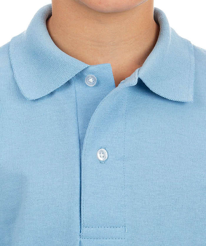 Jerzees Youth Spotshield 50/50 Jersey Polo - Light Blue
