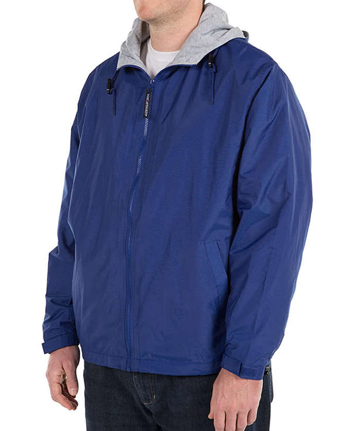 Port Authority Lined Hooded Team Jacket - Bright Navy / Light Oxford