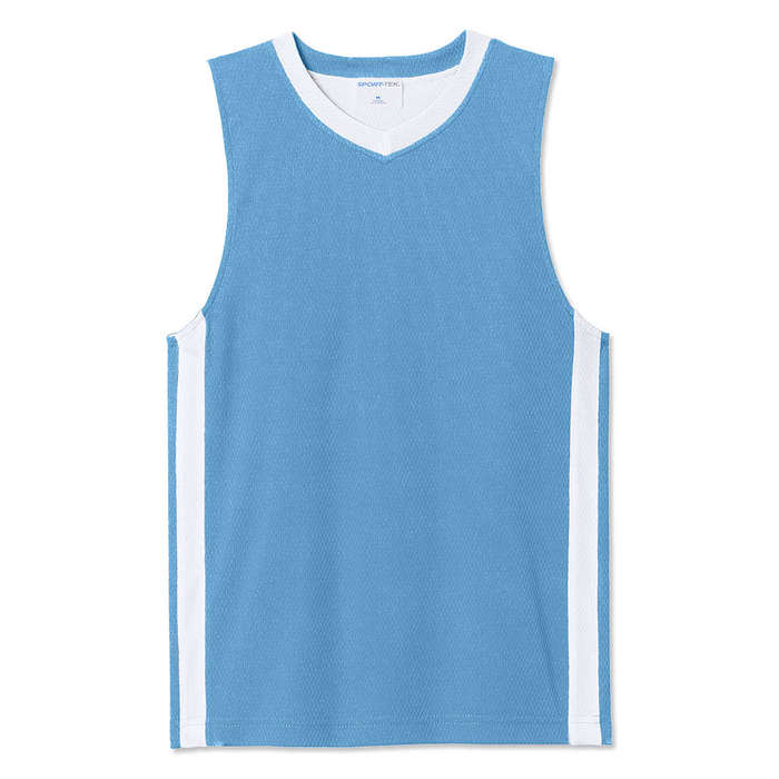 Sport-Tek Youth Rival Reversible Basketball Jersey - Carolina Blue / White