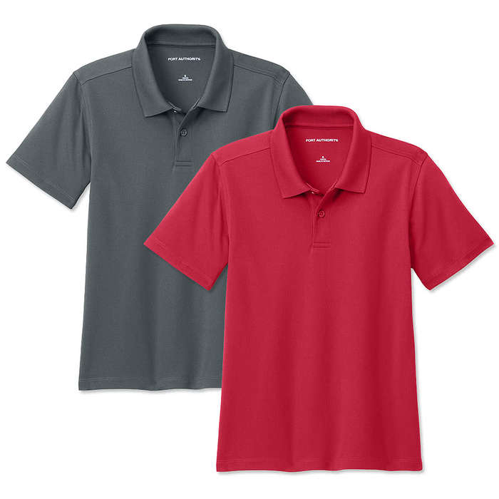 Port Authority Youth Dry Zone UV Performance Polo - Burgundy
