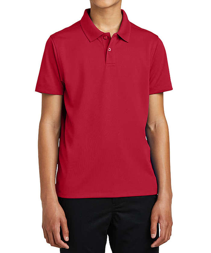 Port Authority Youth Dry Zone UV Performance Polo - Burgundy