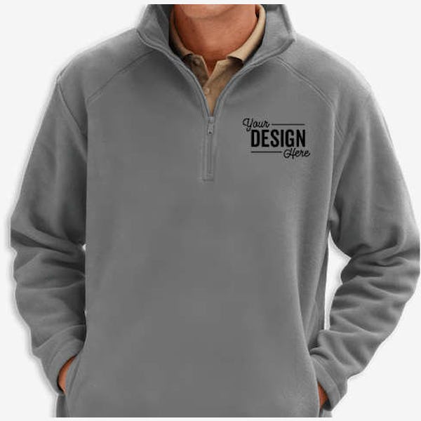 Blue Generation Microfleece Quarter Zip Pullover - Gray