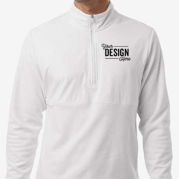 Adidas Ultimate365 Cozy Recycled Fleece Quarter Zip Pullover - White