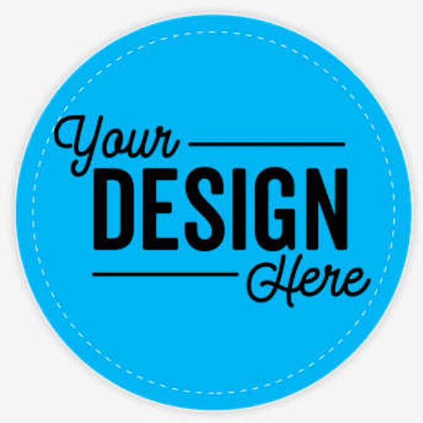 Full Color 3 in. Circle Vinyl Sticker - Columbia Blue