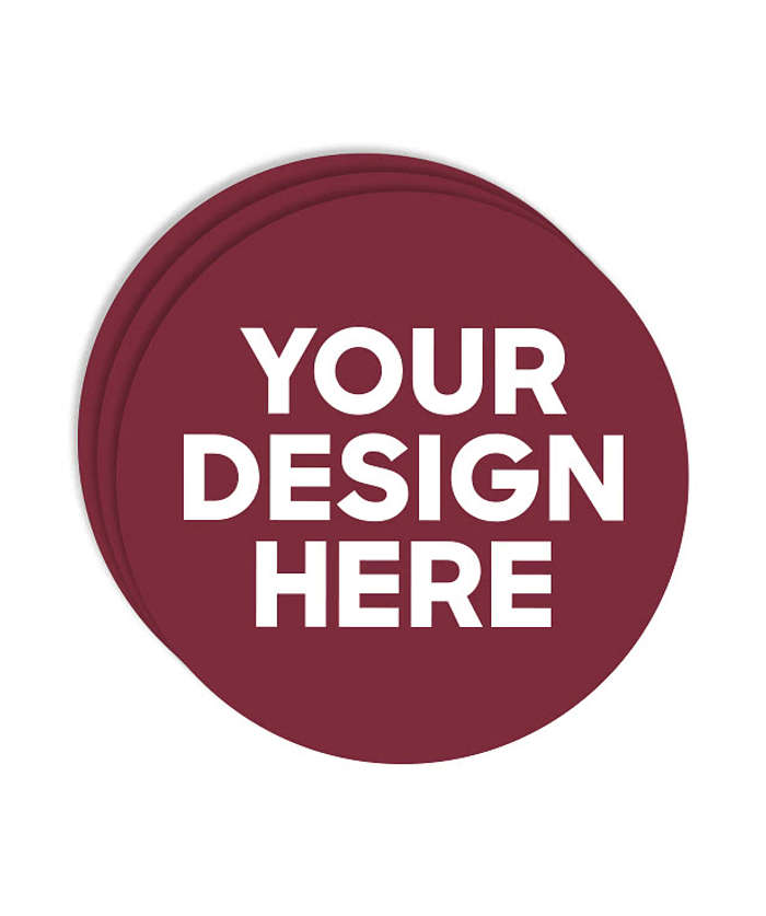 Full Color 3 in. Circle Vinyl Sticker - Columbia Blue