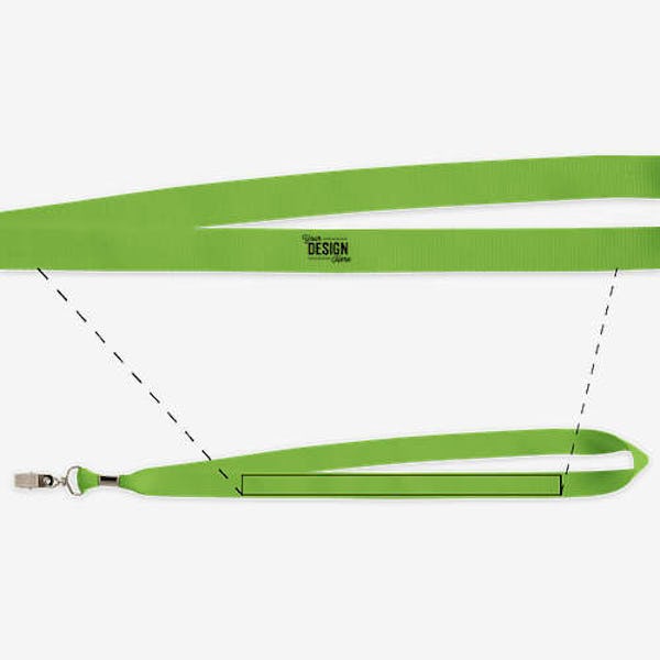Lanyard with Bulldog Clip - Green