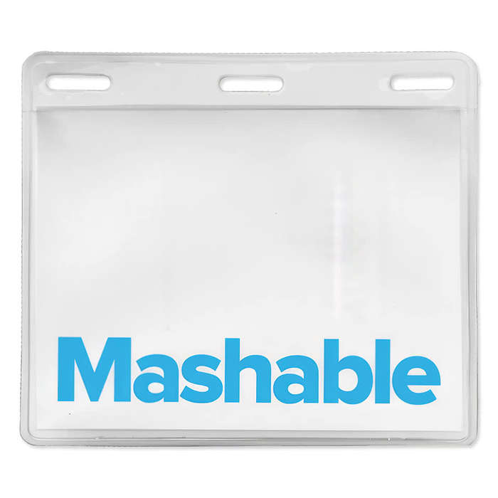 4" x 3" Horizontal Vinyl Badge Pouch - Clear