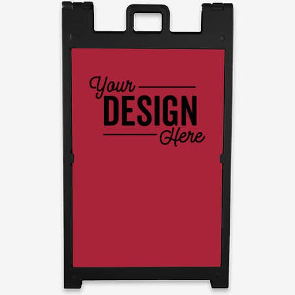 Full Color Signicade Deluxe A-Frame Kit - Maroon / Black