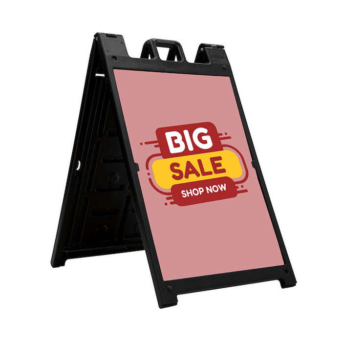 Full Color Signicade Deluxe A-Frame Kit - Maroon / Black