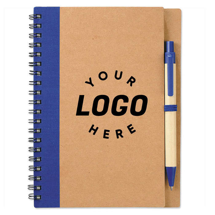 Eco Spiral Notebook with Pen - Black
