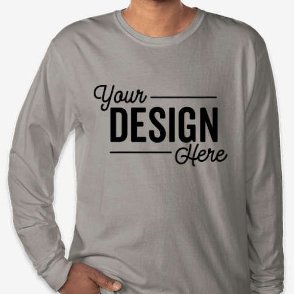 Comfort Colors 100% Cotton Long Sleeve Shirt - Grey