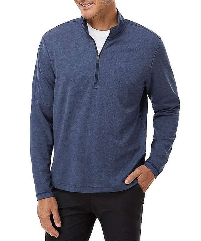 Adidas 3-Stripes Recycled Quarter Zip Sweatshirt - Grey Three Melange 4 Adidas 3-Stripes Recycled Quarter Zip Sweatshirt - Grey Three Melange