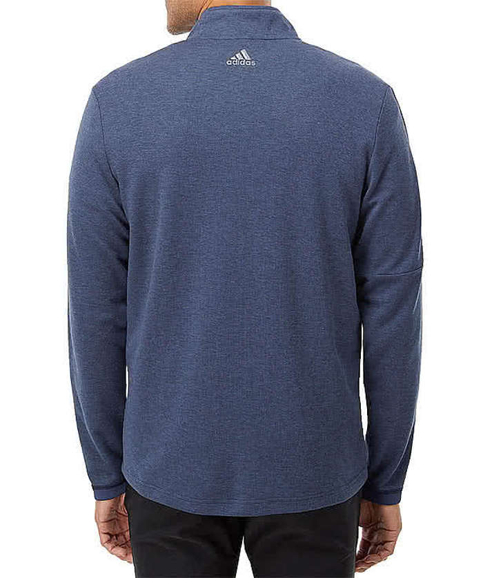 Adidas 3-Stripes Recycled Quarter Zip Sweatshirt - Grey Three Melange 5 Adidas 3-Stripes Recycled Quarter Zip Sweatshirt - Grey Three Melange