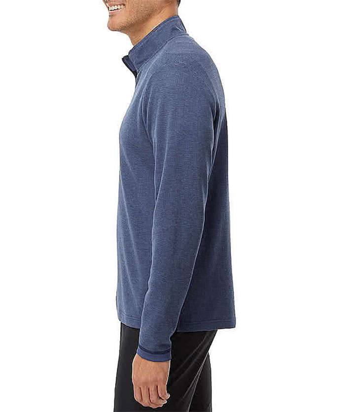 Adidas 3-Stripes Recycled Quarter Zip Sweatshirt - Grey Three Melange 6 Adidas 3-Stripes Recycled Quarter Zip Sweatshirt - Grey Three Melange