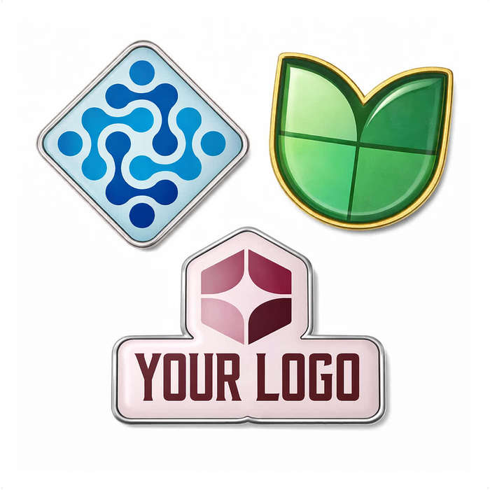 Full Color 1.25" Die Cut Lapel Pin - Silver Backing