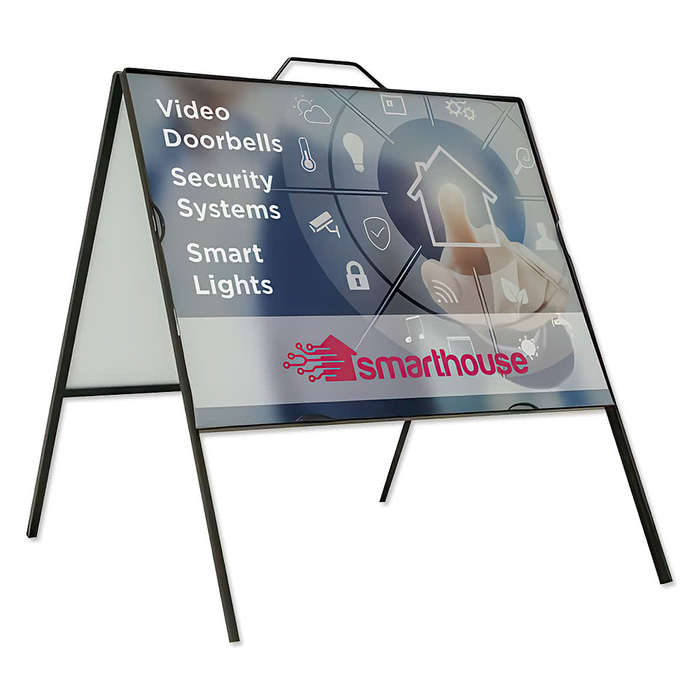 Full Color 24.5" x 18" Superstrong Angle Iron A-Frame Sign Kit - Cardinal