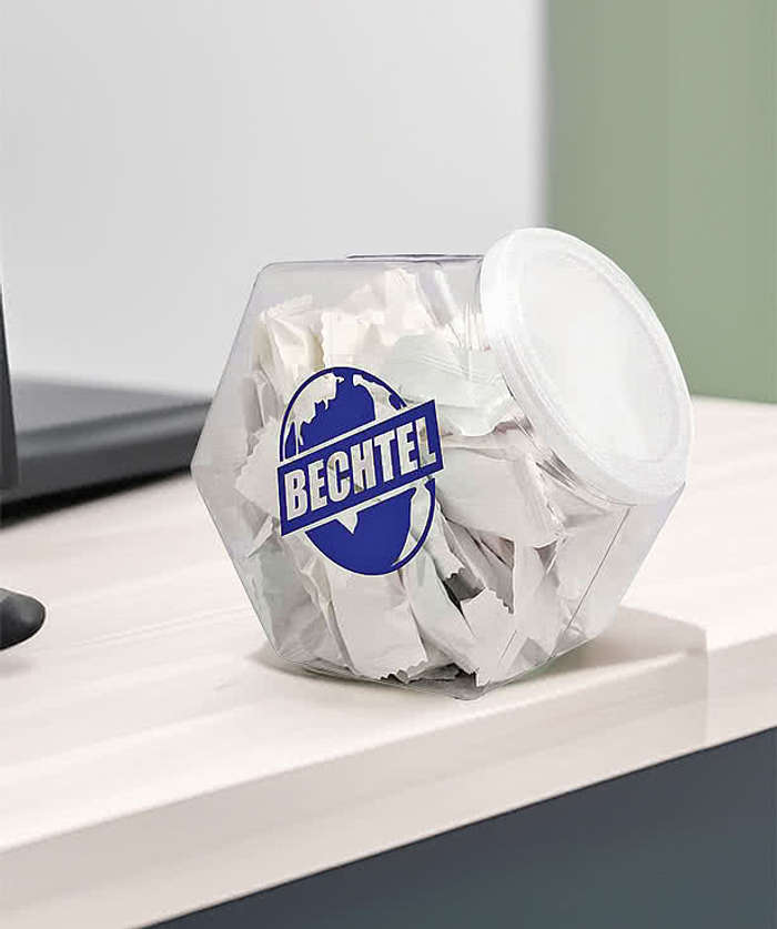 Penny Candy Jar with Individually Wrapped FlavorBurst Candies (Tub of 72) - Flavor Burst Candies