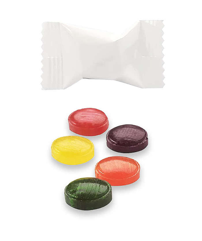Penny Candy Jar with Individually Wrapped FlavorBurst Candies (Tub of 72) - Flavor Burst Candies