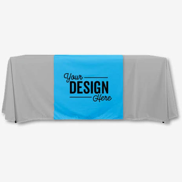 Full Color 30" Table Runner - Columbia Blue