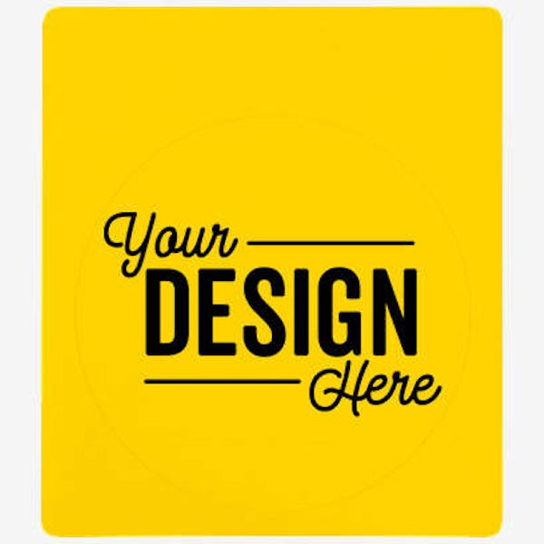 Full Color 3 in. No Residue Round Tech Decal - Yellow