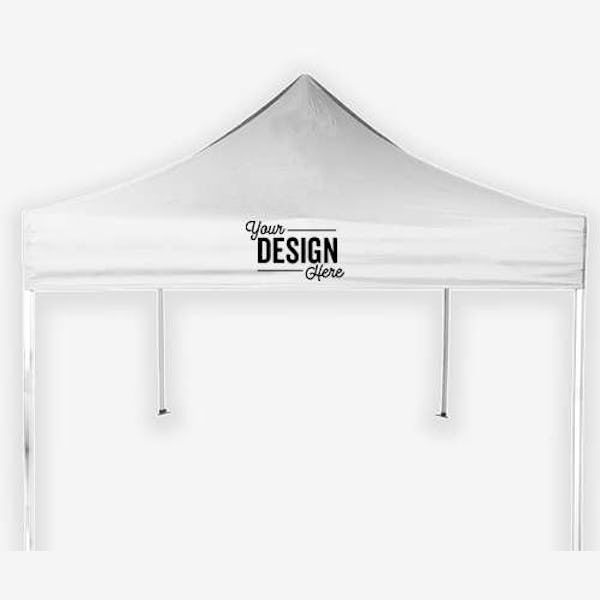 Full Color 5' Promotional Plus Tent - 2 Imprint Locations - White