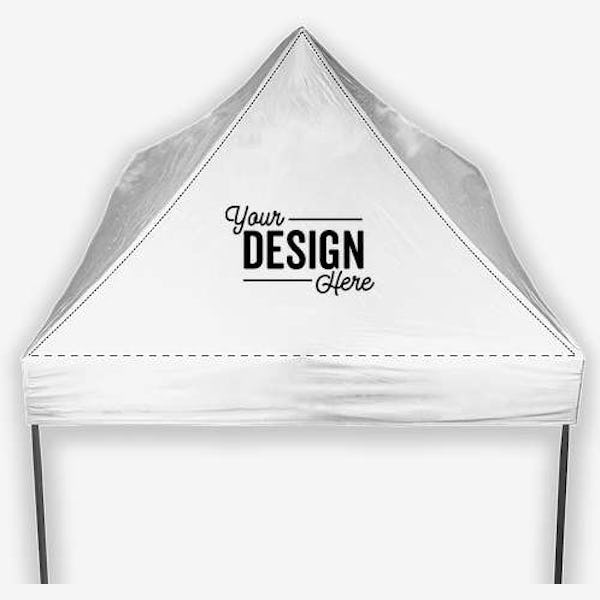 Full Color 10' Standard Canopy Tent - 2 Imprint Locations - White