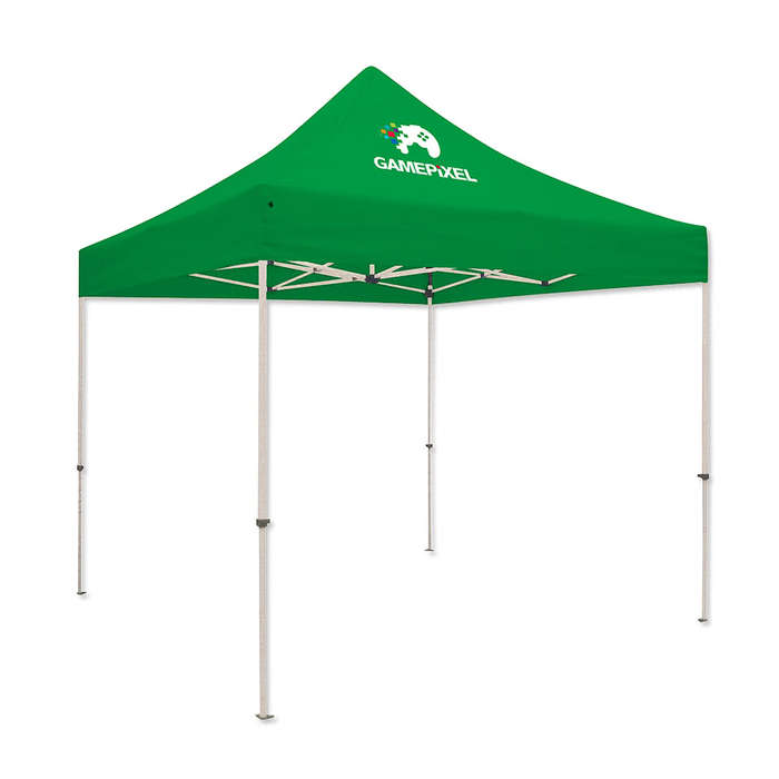 Full Color 10' Standard Canopy Tent - 2 Imprint Locations - White