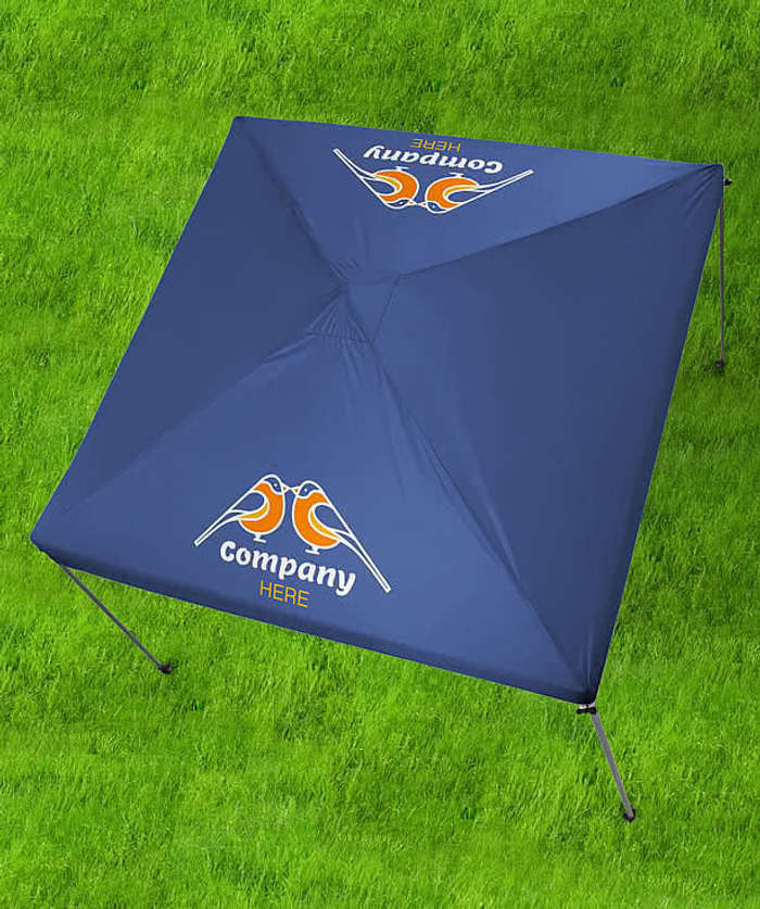 Full Color 10' Standard Canopy Tent - 2 Imprint Locations - White