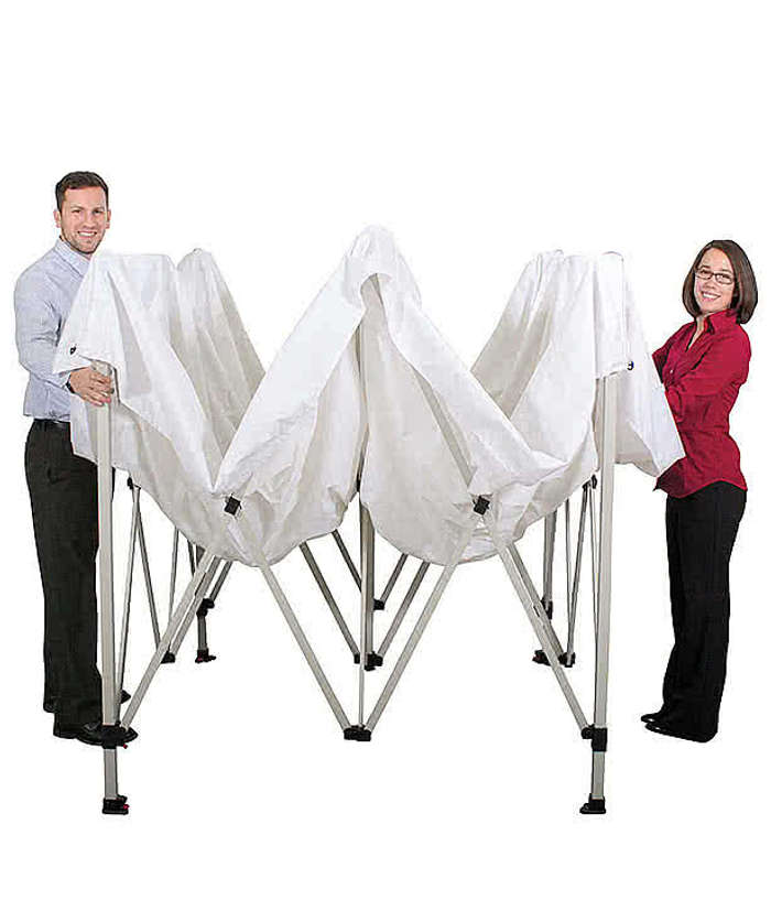 Full Color 10' Standard Canopy Tent - 2 Imprint Locations - White