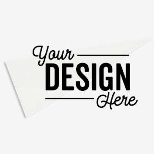 Full Color 12" x 30" Pennant - White