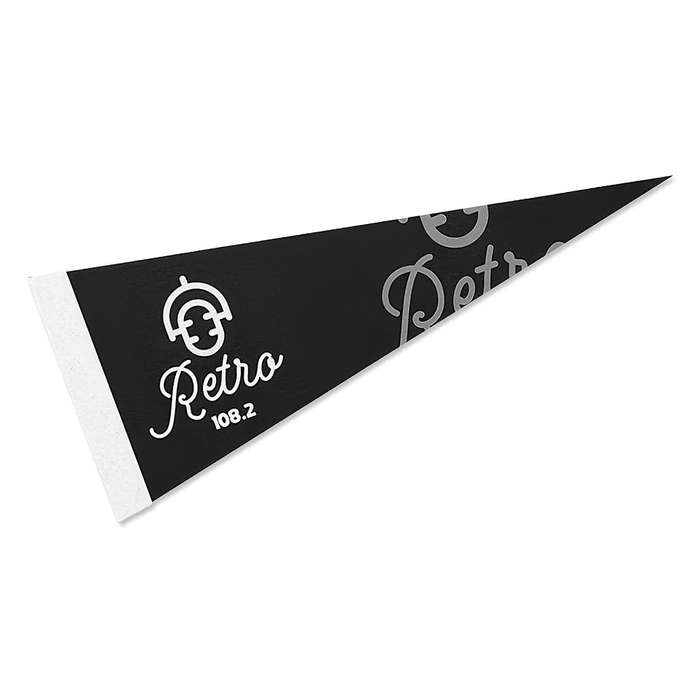Full Color 12" x 30" Pennant - White