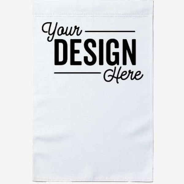 Full Color 18" x 12.25" Double Sided Garden Flag - White
