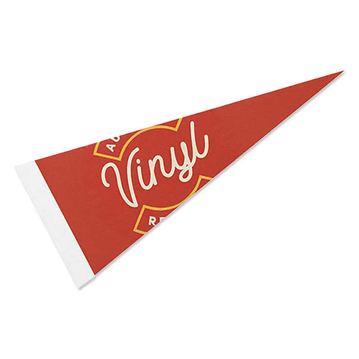 8" x 18" Felt Pennant - White