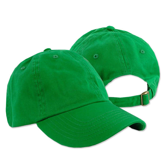 Valucap Bio-Washed Hat - Embroidered - Red