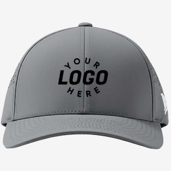 Branded Bills Bare Curved Performance Baseball Hat - Gray