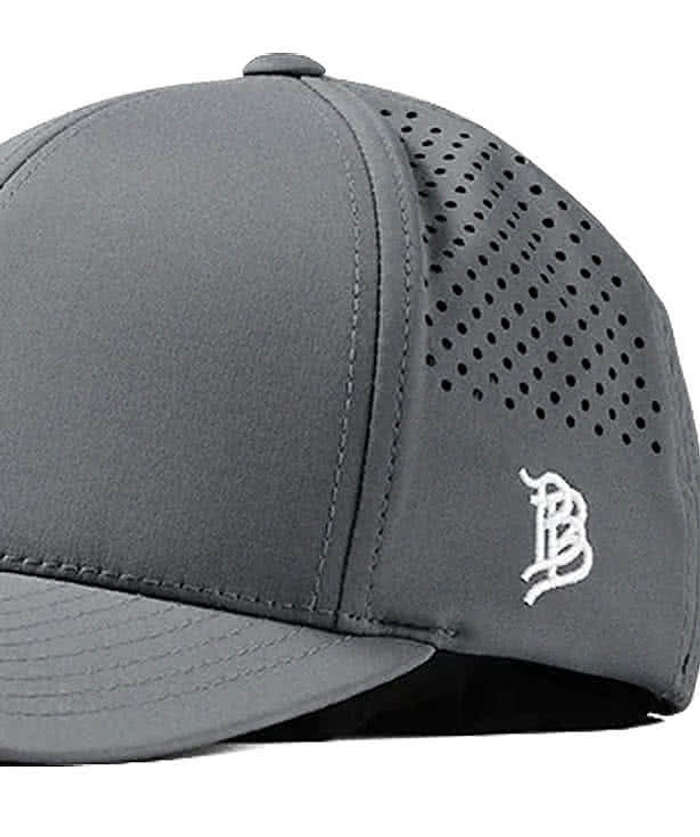 Branded Bills Bare Curved Performance Baseball Hat - Gray
